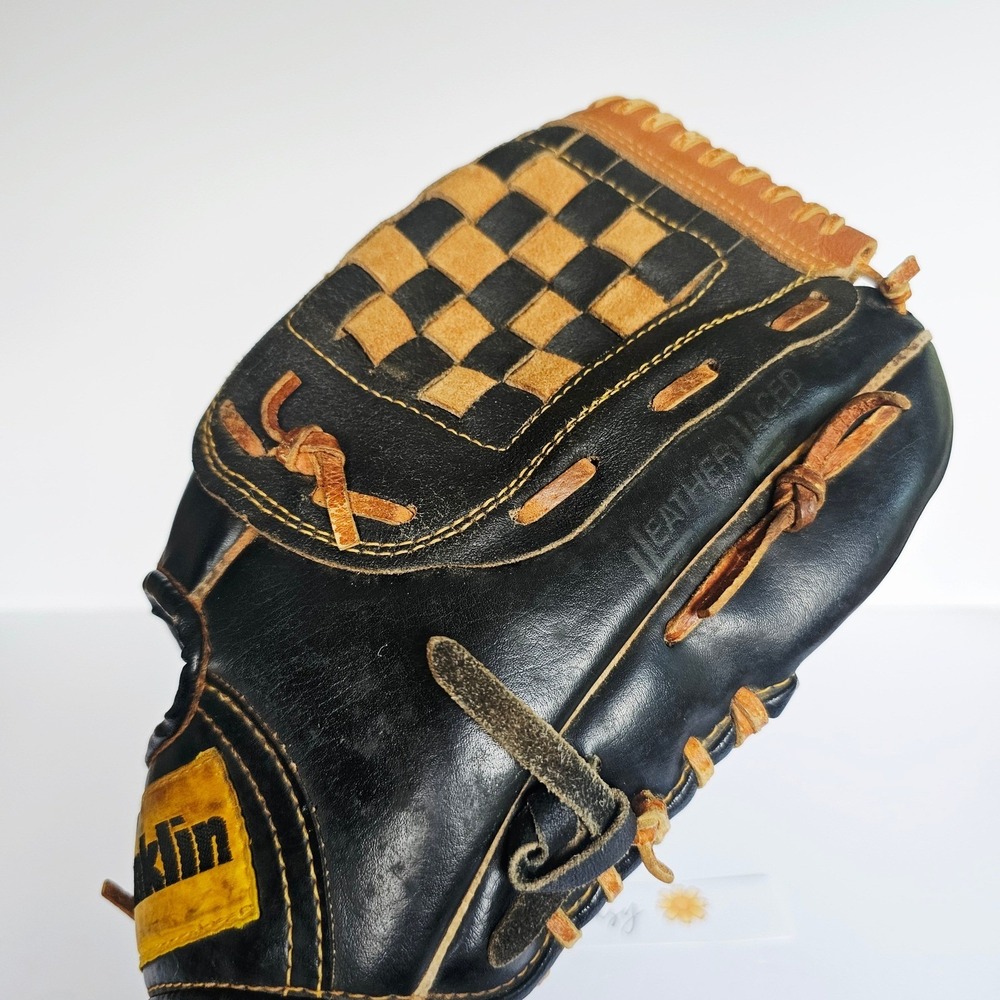 Youth Franklin Pro-Tamer 4601 Baseball Glove‎ Black Tan Leather Basket Web RHT - Picture 7 of 10